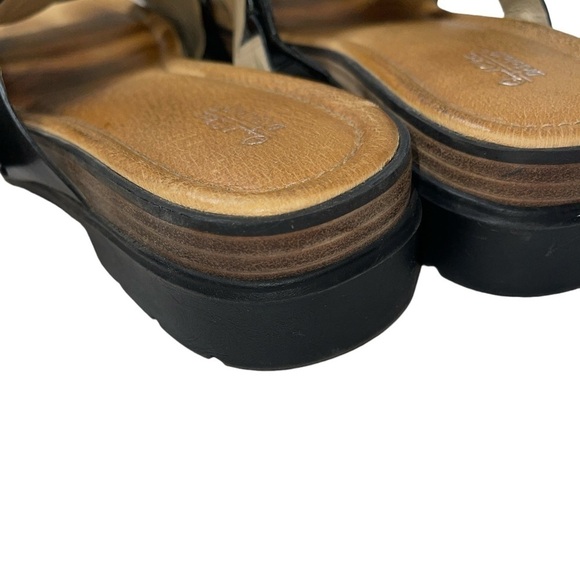 Dr. Scholls Original Collection Sandals Size 10M Black Leather Slip On Cushioned - Picture 5 of 12